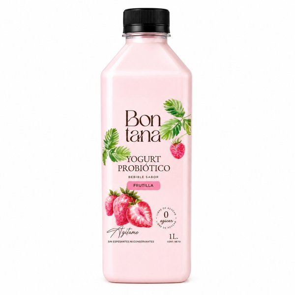 Bontana – YOGURT PROBIÓTICO Bebible Sabor Frutilla