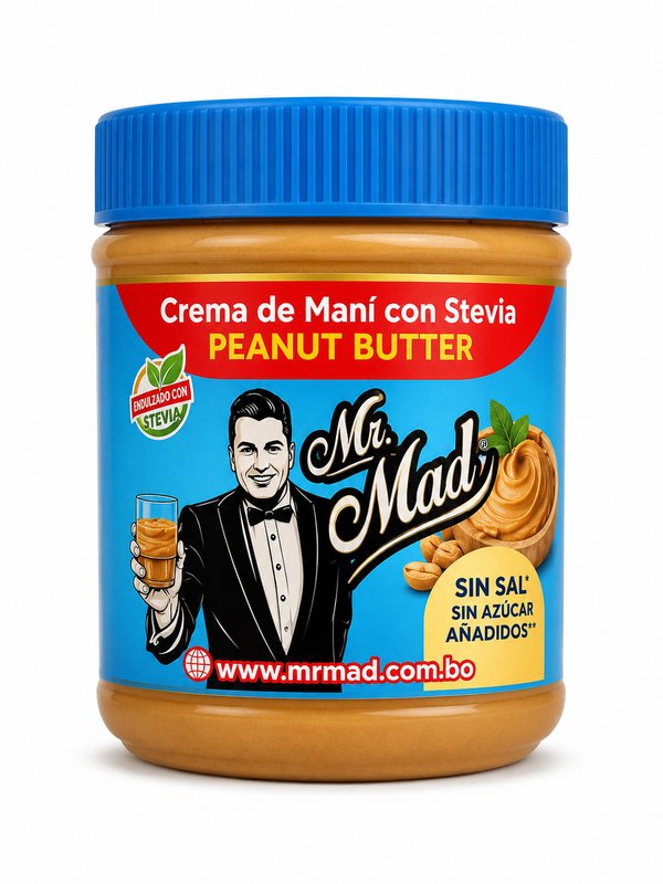Crema de maní con stevia (Mr. Mad)