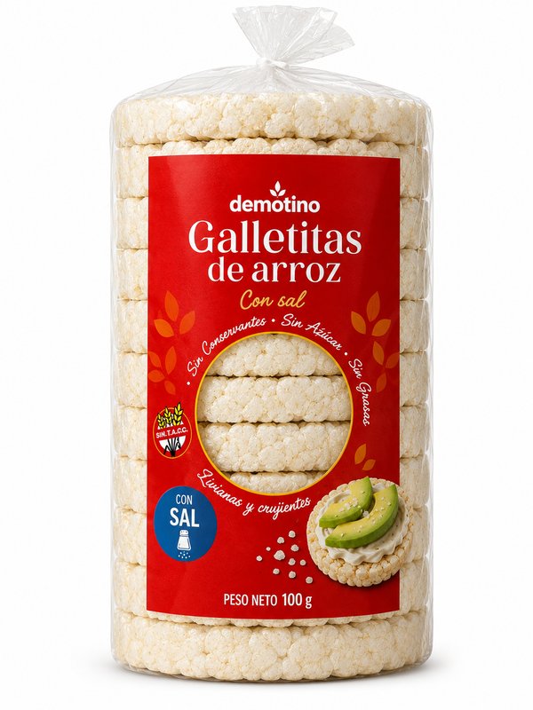 Galleta de Arroz con Con Sal Delmolino