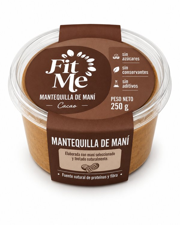 Mantequilla de maní con cacao (Fit Me)