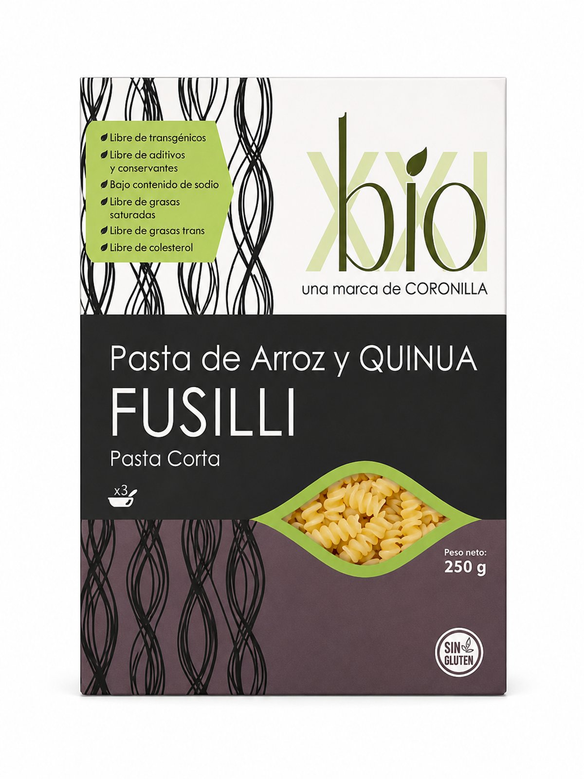 Pasta de arroz y quinua fusilli (Bio XXI) - Sin gluten
