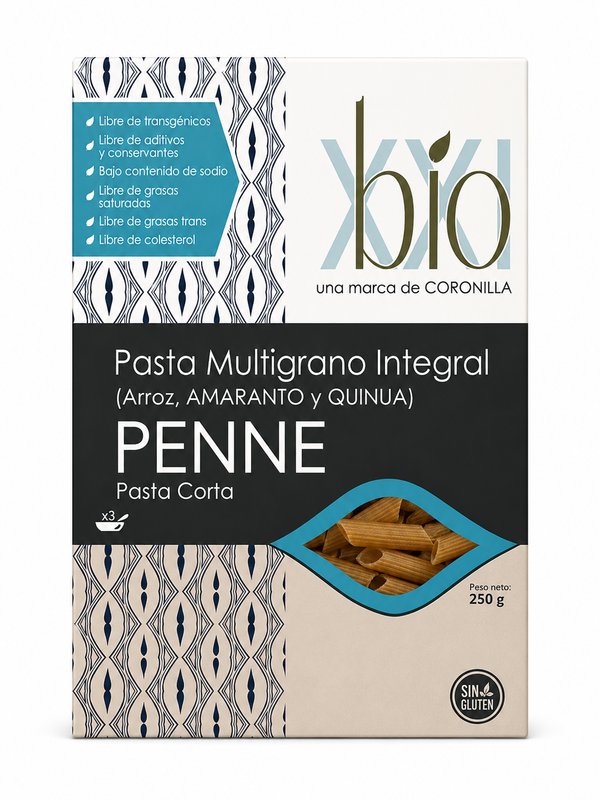 Pasta multigrano integral penne (Bio XXI) - Sin gluten