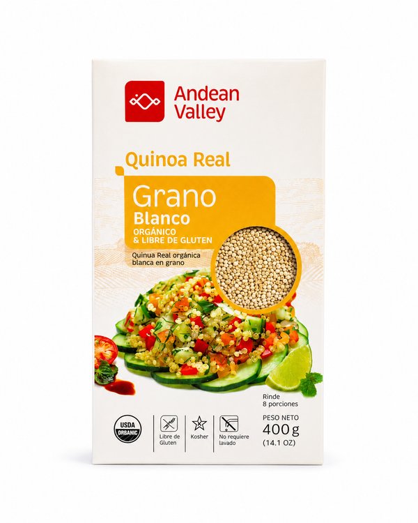 Quinua Real Blanca 400gr Andean Valley