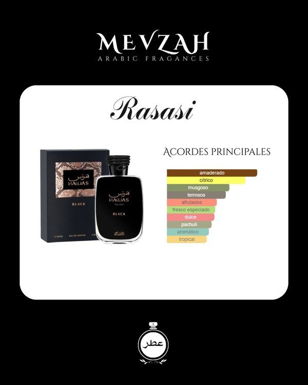 Rasasi Hawas Black For Him 