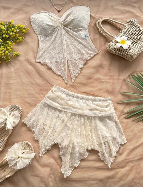 Top + falda de encaje 🏝️