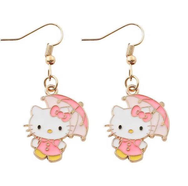 kitty con sombrillita rosita