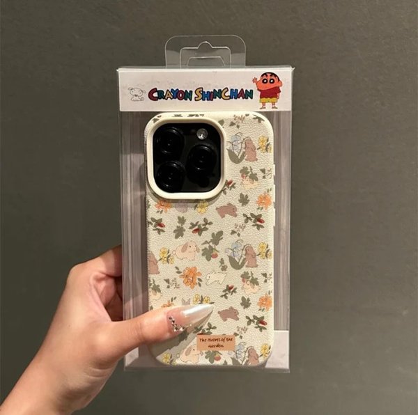 funda de cuero suave con diseño floral