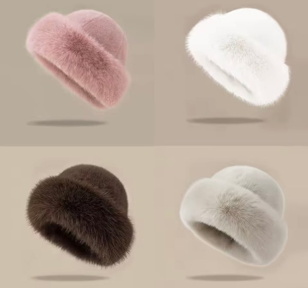 Gorros peludos para mujer