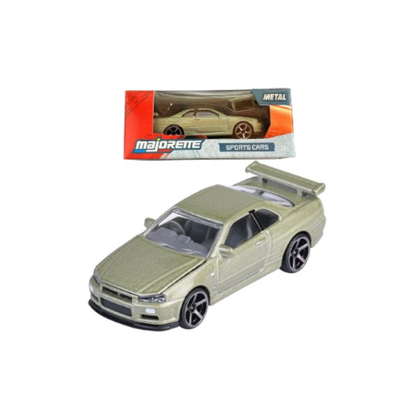 Nissan Skyline GT-R (R34) Color Beige - Majorette Sports Cars Box