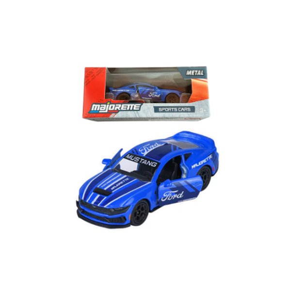 Ford Mustang Dark Horse - Color Azul - Majorette Sports Cars Box