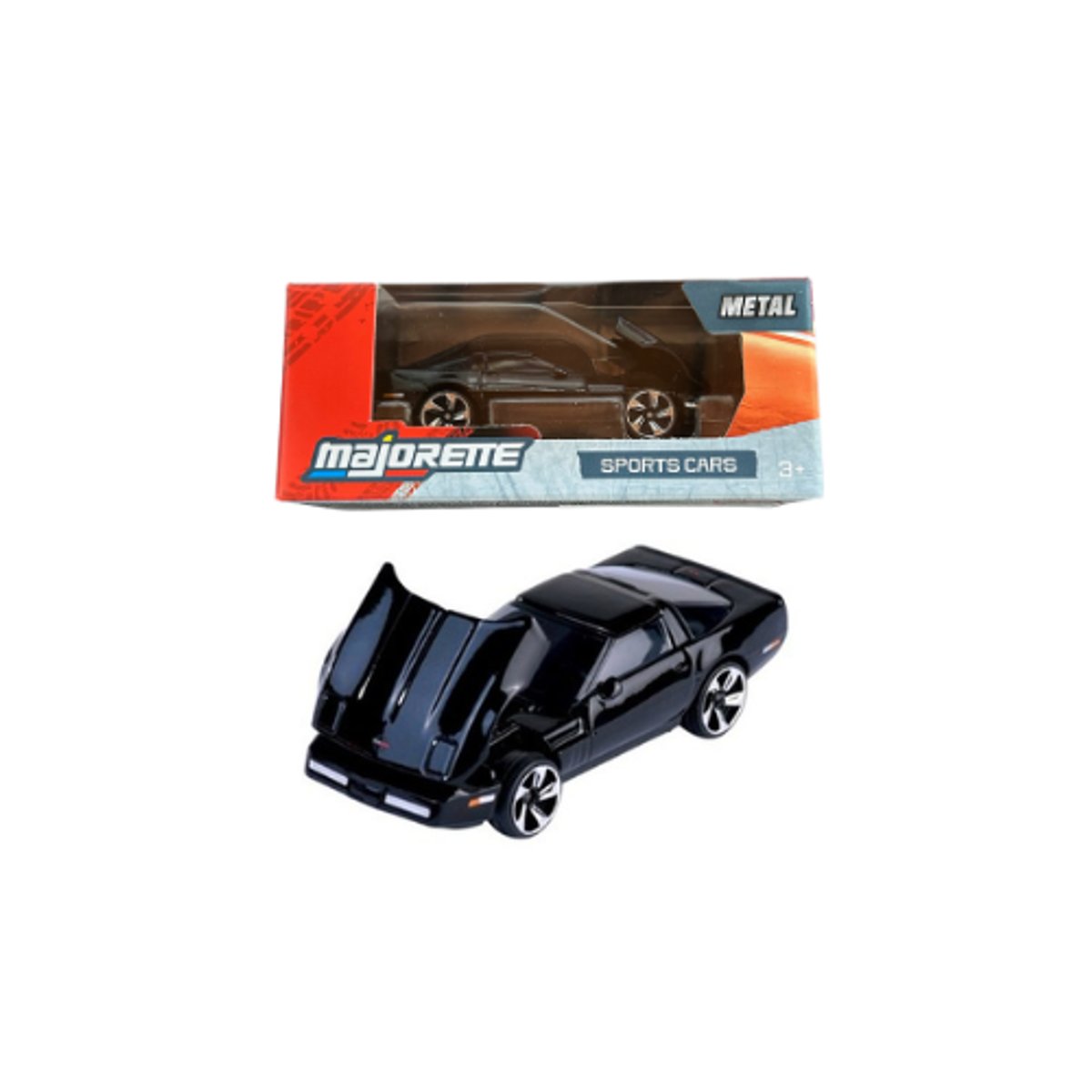 Chevrolet Corvette 1990 ZR1 - Negro - Majorette Sports Cars Box