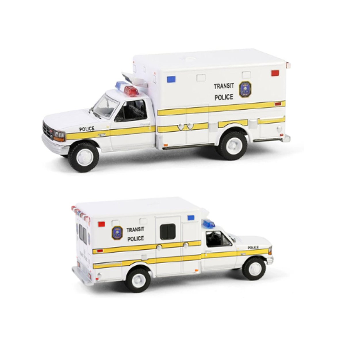 1994 Ford F-350 Ambulance Washington Metro Police - GREENLIGHT 1:64  - 2