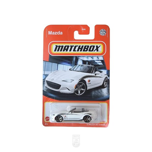 15 Mazda MX-5 Miata - Blanco Matchbox