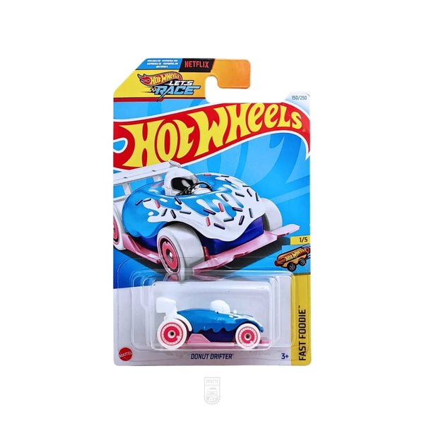 Donut Drifter - Fast Foodie - 1/5 - Variante Blanca con base rosada