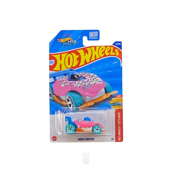 Donut Drifter - Hot Wheels Let's Race 2/5 - Rosado con base naranja