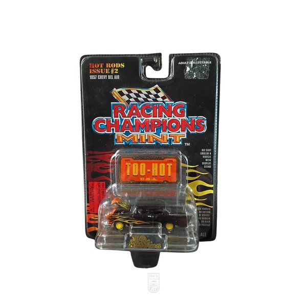1957 Chevy Bel Air - Negro - Racing Champions - Con Plaquita de metal Escala 1:61