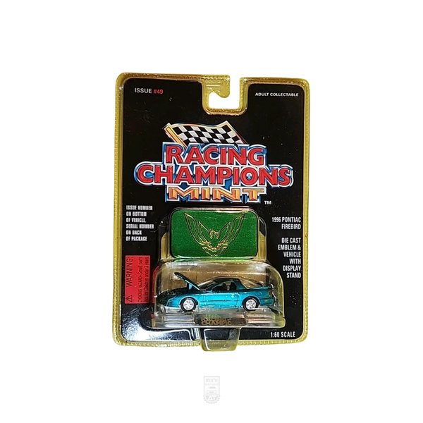 1996 Pontiac Firebird Turquesa - Racing Champions - Con plaquita de metal Escala 1:60