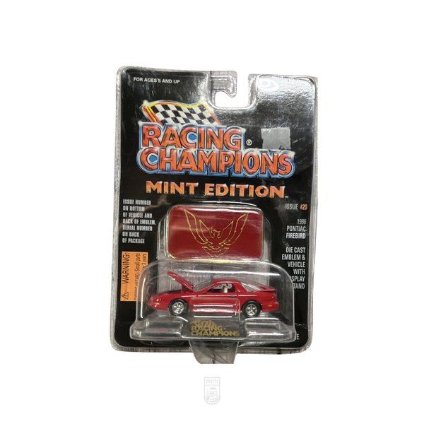 1996 Pontiac Firebird - Rojo - Racing Champions - Con plaquita de metal Escala 1:60
