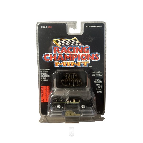 1969 Pontiac GTO Judge - Negro - Racing Champions - Con Plaquita de metal Escala 1:62