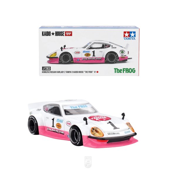 Nissan Fairlady Z Tamiya x Kaido House The Frog V1 – Blanco/Rosa