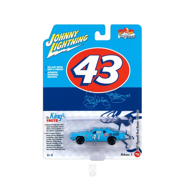 1972 Plymouth Road Runner Stock Car - 43 - Johnny Lighting
