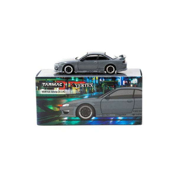 Vertex Silvia (S14) – Grey – Tarmac Works 1:64  - MiJo Exclusives