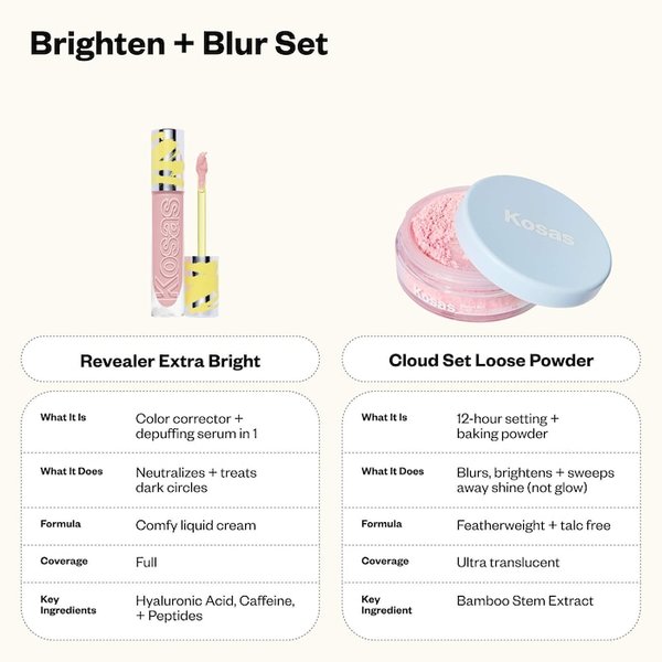 Kosas Brighten & Blur Set - Face Set