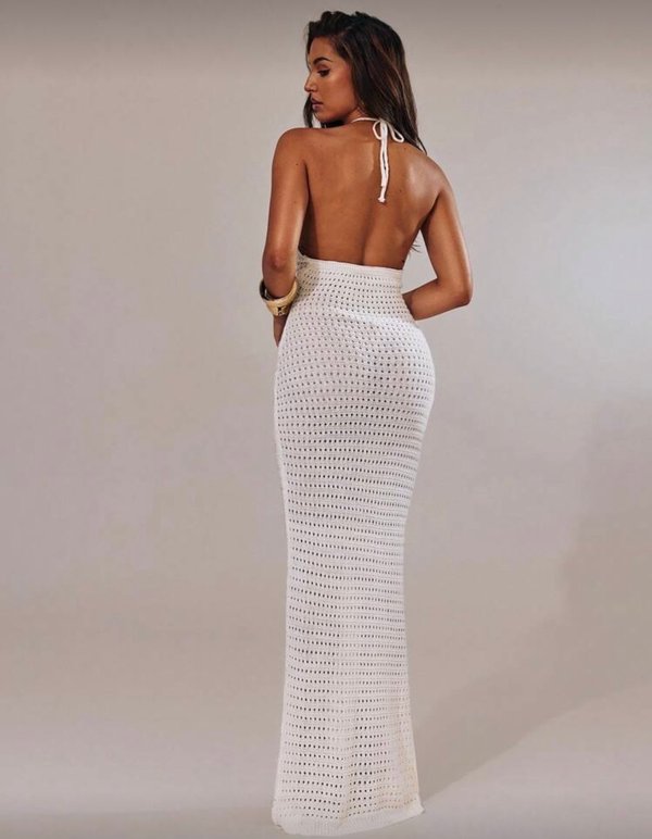 Vestido de hilo con flores 