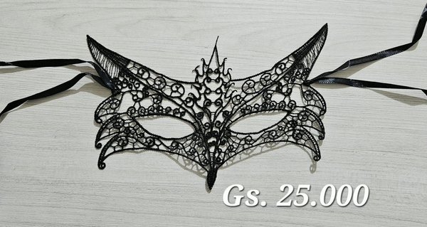 Antifaz de encaje - NEGRO - Cod 003
