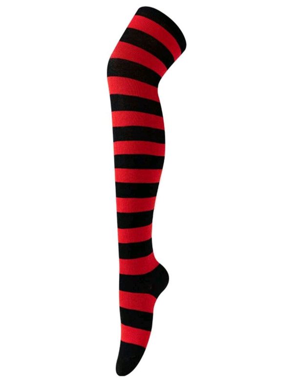 Medias a rayas - ROJO con negro - Cod 5669