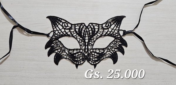 Antifaz de encaje - NEGRO - Cod 004