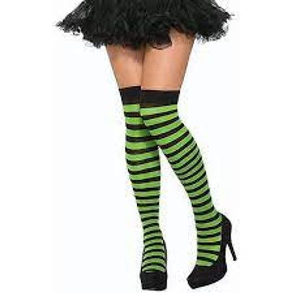 Media a rayas - VERDE con negro  