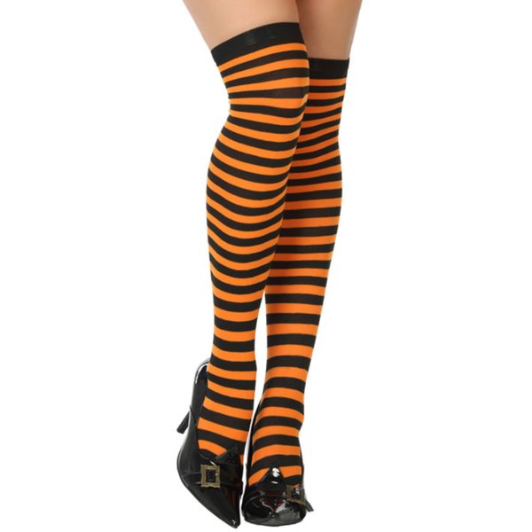 Media a rayas - Naranja con negro 