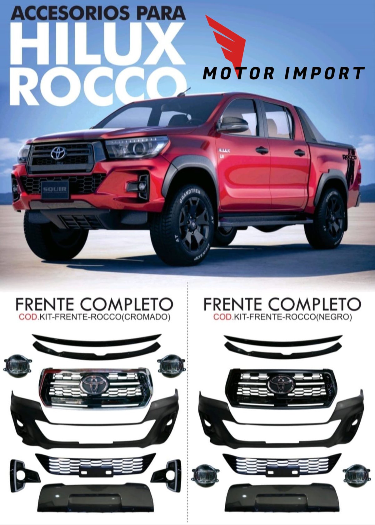 Kit Paragolpes delantero Hilux 2018