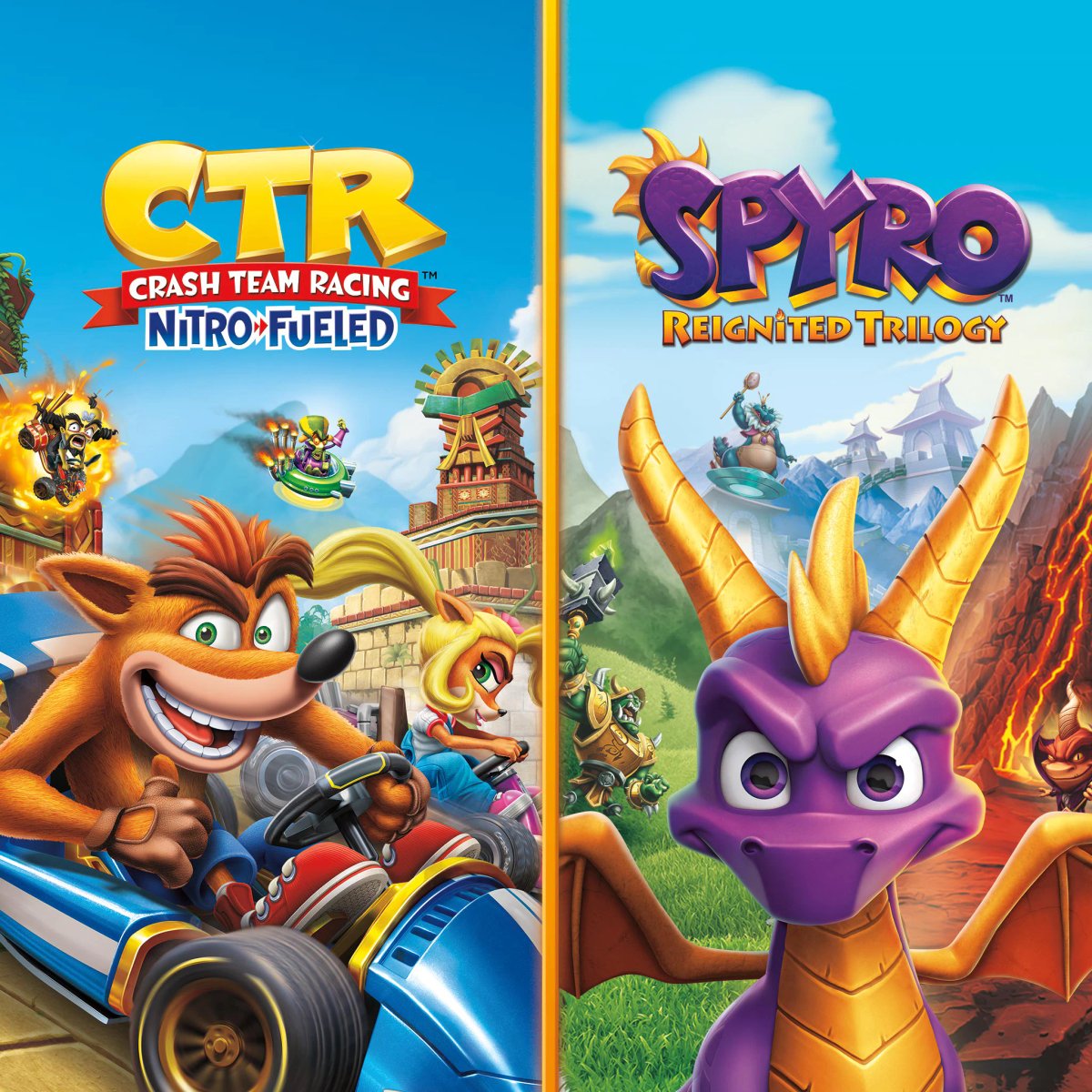 Crash™ Team Racing Nitro-Fueled + Spyro™ Game Bundle – PS4/PS5 (Digital)