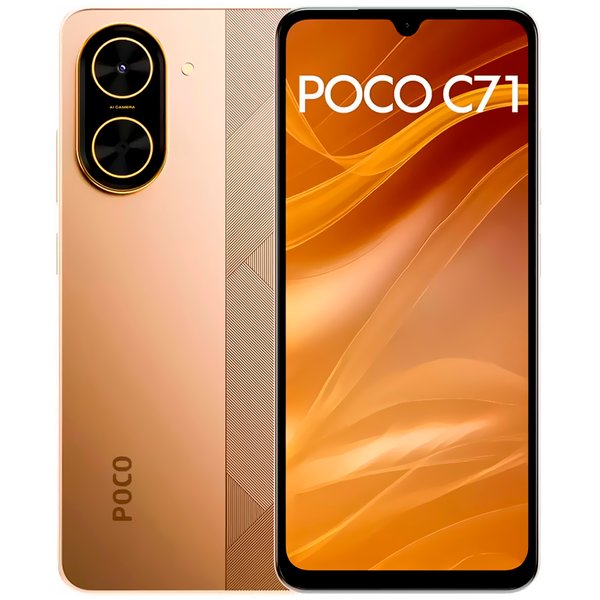 Celular Xiaomi POCO C71 3GB de RAM / 64GB / Pantalla 6.88" / Dual Sim LTE - Dorado (Global) (NUEVO)
