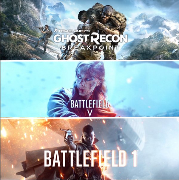 Combo 3×2 | Battlefield™ 1 + Battlefield™ V + Ghost Recon BreakPoint - PS4/PS5