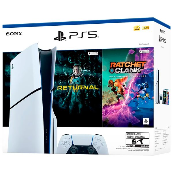 Consola Sony PlayStation 5 Slim CFI-2015 A01X 1TB / Standard Edition / Bivolt - Blanco + 2 Juegos Returnal / Ratchet & Clank (Americano)