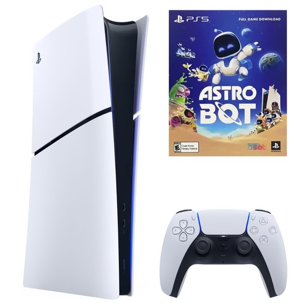 Consola Sony PlayStation 5 Slim CFI-2016 B01Y 1TB / Digital Edition / 220V - Blanco + Juego Astro Bot (Europeo)