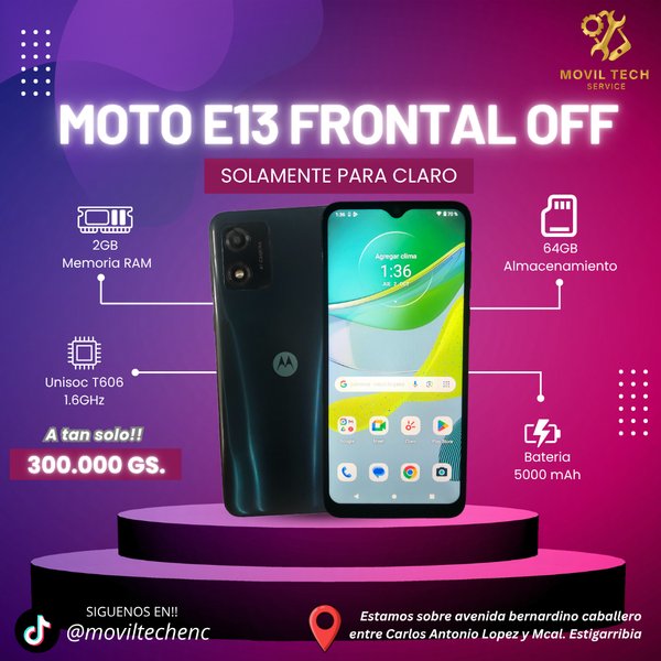 MOTOROLA MOTO E13 64GB/2GB (FRONTAL OFF)