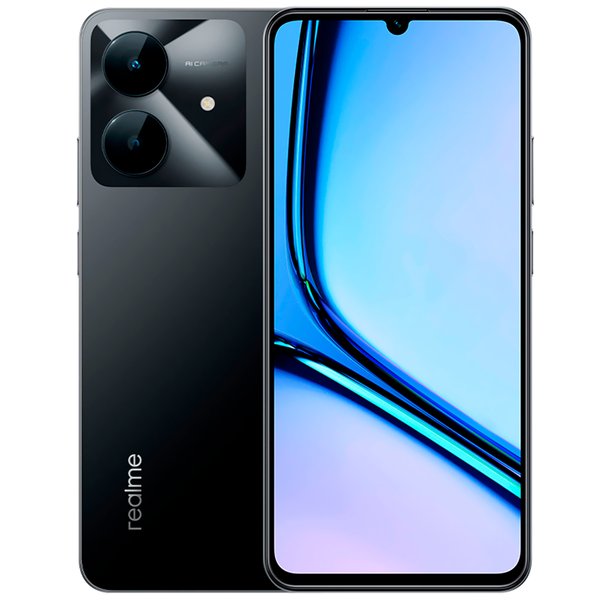 Celular Realme Note 60X RMX3938 3GB de RAM / 64GB / Pantalla 6.74" / Dual Sim LTE - Marble Negro (Anatel)