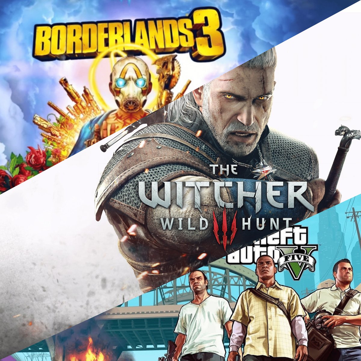 PROMO 3×2 | Borderlands 3 – Grand Theft Auto V: Premium Edition – The Witcher 3 - PS4/PS5 (Digital)
