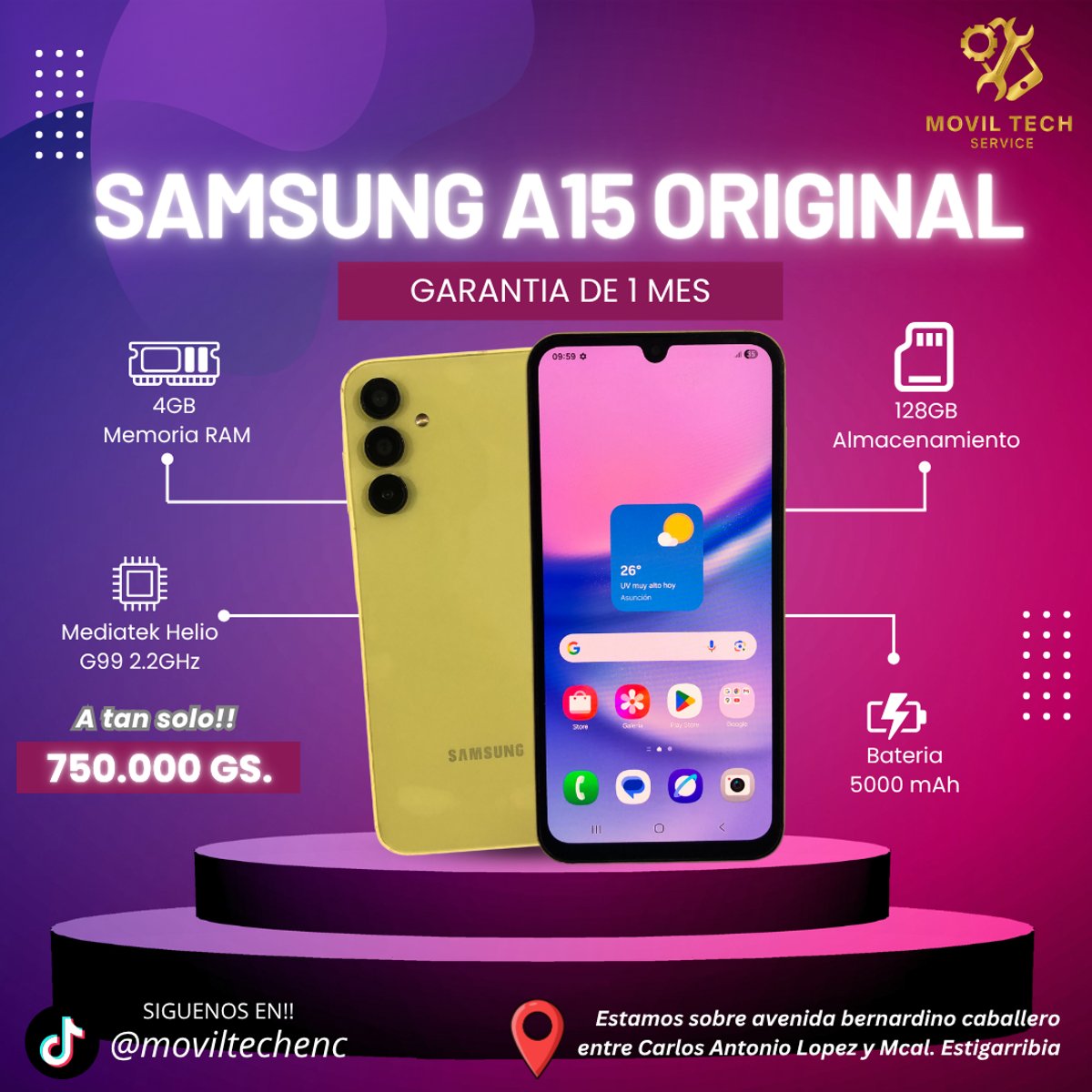 SAMSUNG GALAXY A15 128GB/4GB (USADO ORIGINAL)