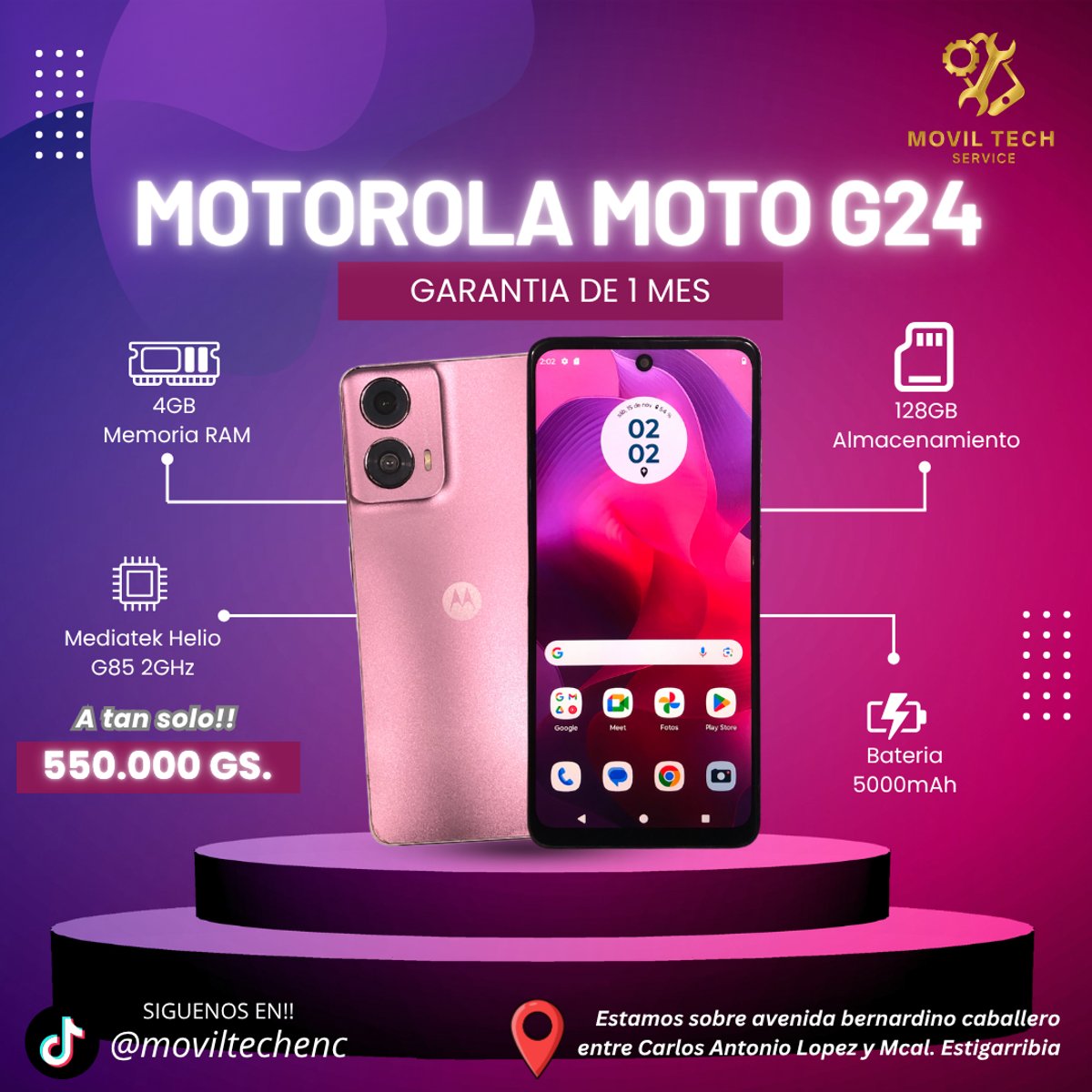MOTOROLA G24 128GB/4GB (USADO)