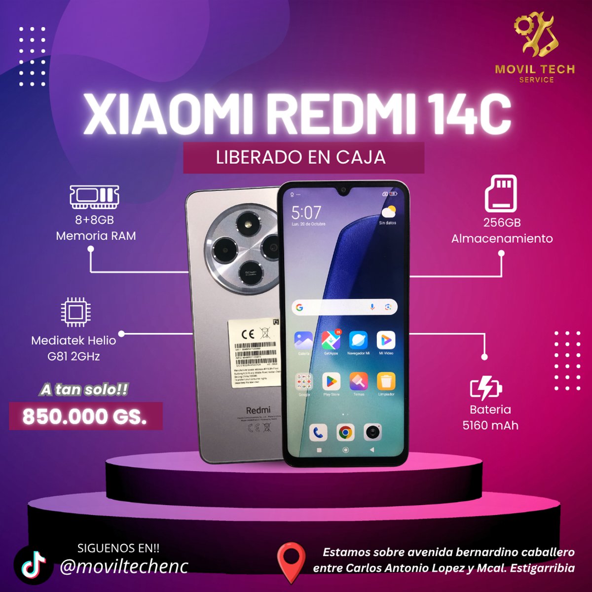 Xiaomi Redmi 14C 8GB / 256GB (USADO ORIGINAL)