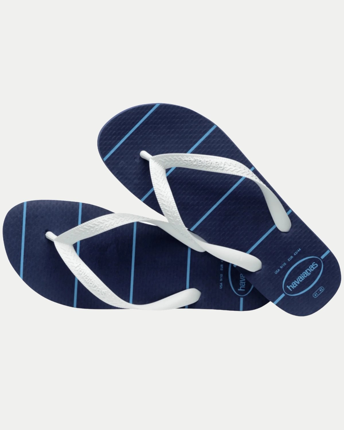 Zapatillas Havaianas Color Essential Azul Marino con tiras blancas - 2