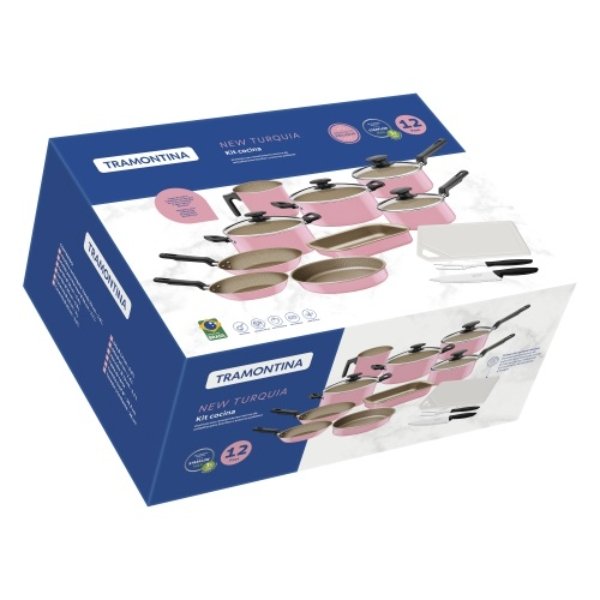 JUEGO DE OLLAS TRAMONTINA NEW TURQUIA 12 PIEZAS