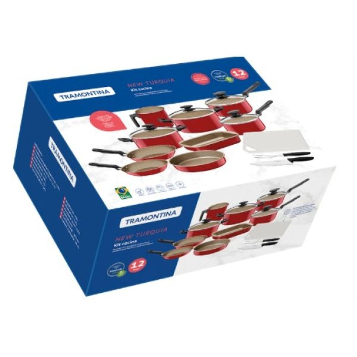 JUEGO DE OLLAS TRAMONTINA NEW TURQUIA 12 PIEZAS - 3