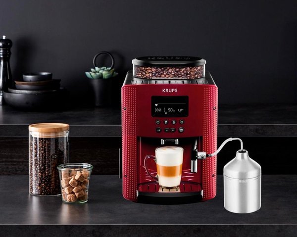 CAFETERA KRUPS ESPRESSO DISPLAY ESSENTIAL RED EA816 1.7L C/ADAPTADOR