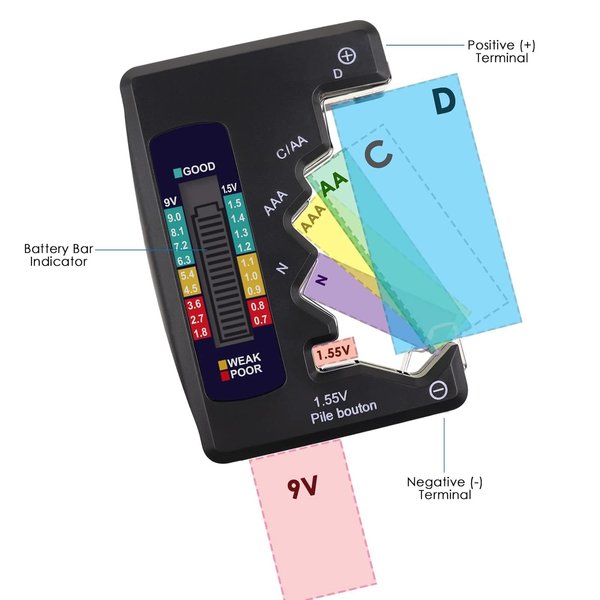 Comprobador de batería universal